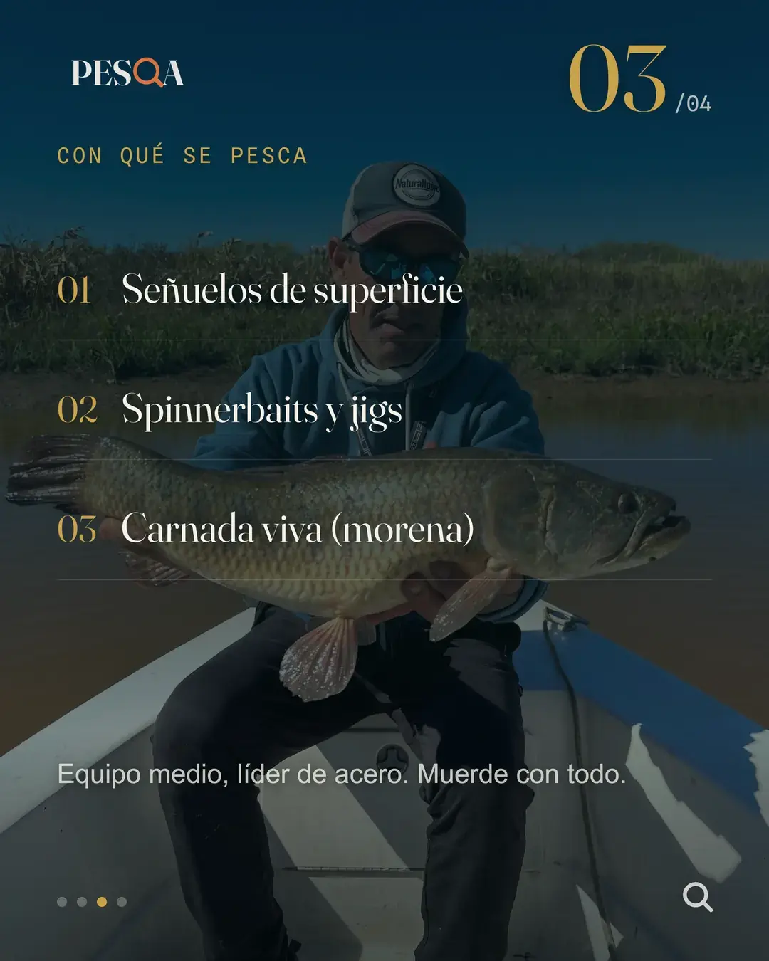 La tercera: con qué se pesca, de los señuelos de superficie a la carnada viva.