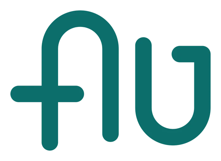 Bajos del Bragado symbol in deep aqua, on cream
